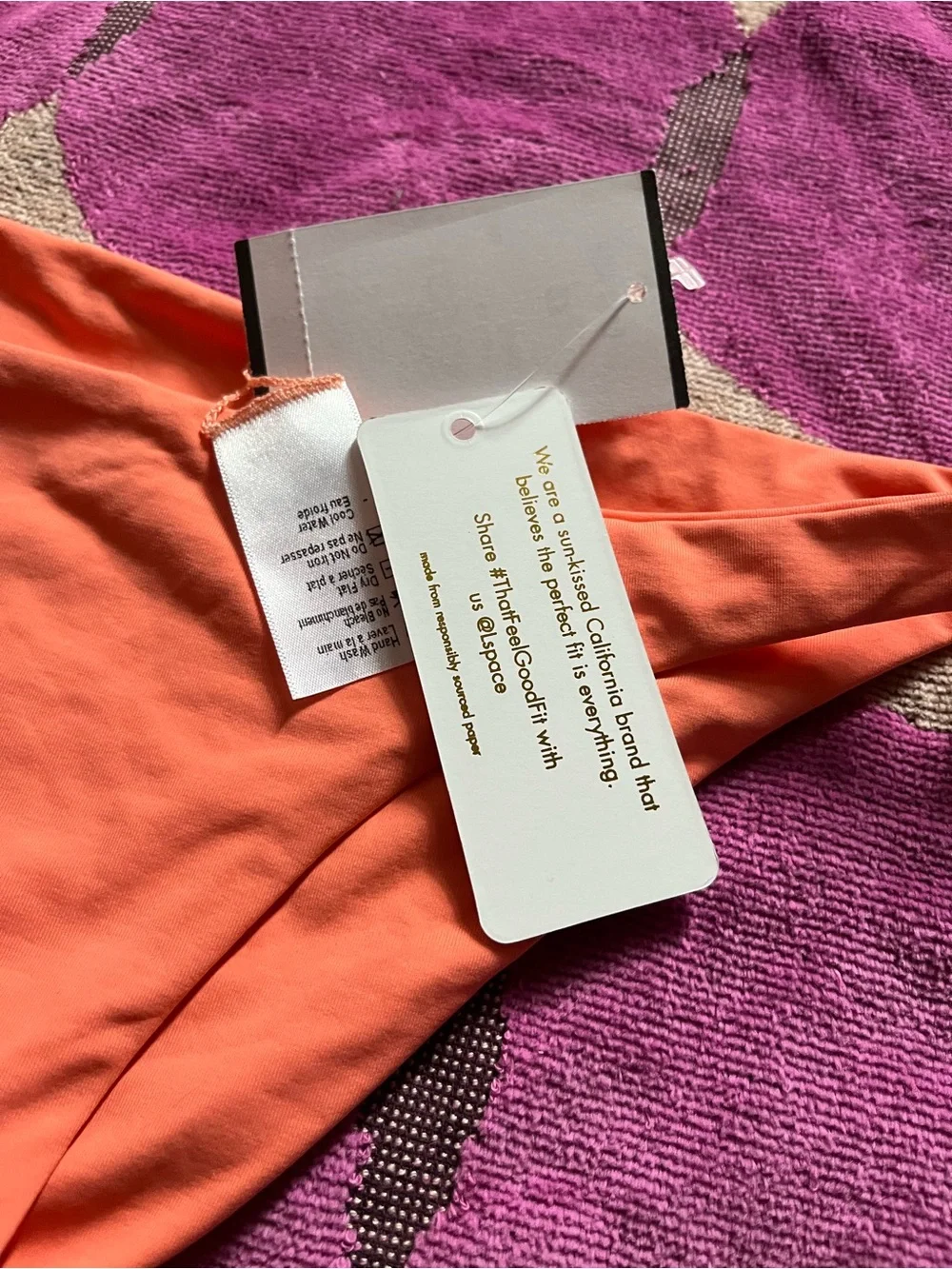 NWT L*Space Camacho Classic Bikini Bottom in Coral XS